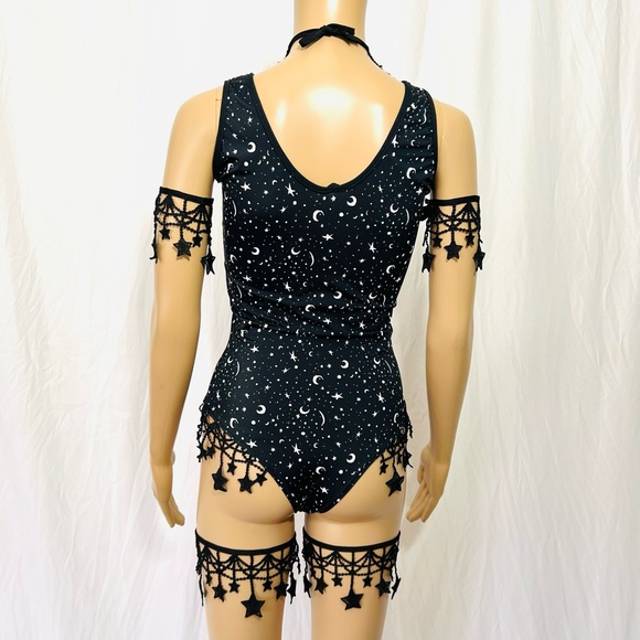 Stars and Moons Galaxy Celestial Rave  Festival Outfit - Picture 4 of 6